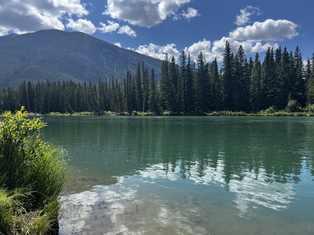 Images of a beautiful lake and mountains in Banff national par Canada 